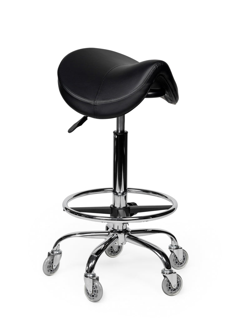 Premium Sattelhocker Schwarz Auf Räder