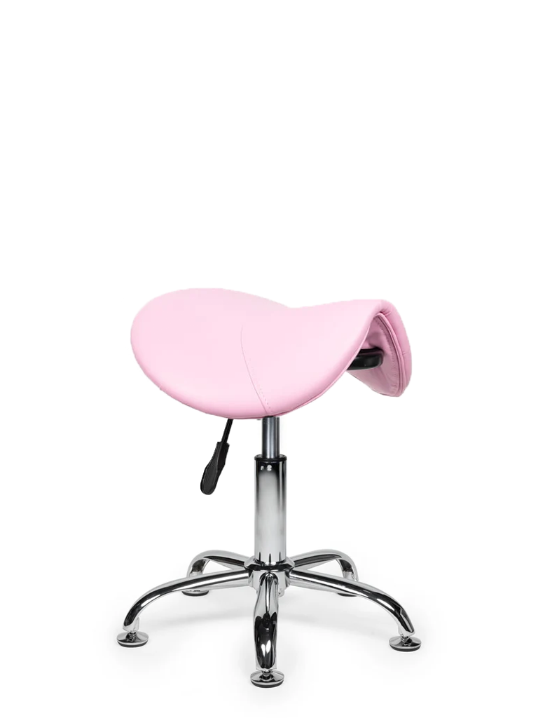 Sattelhocker Rosa auf Rollen