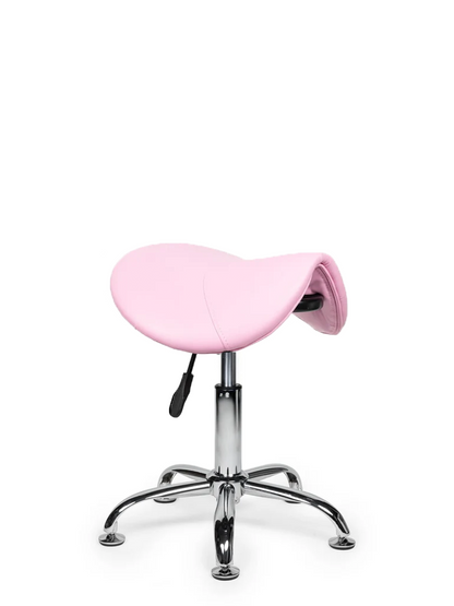 Sattelhocker Rosa auf Rollen