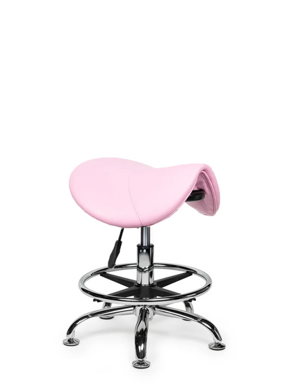 Sattelhocker Rosa auf Rollen