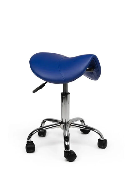 Sattelhocker Blau auf Rollen