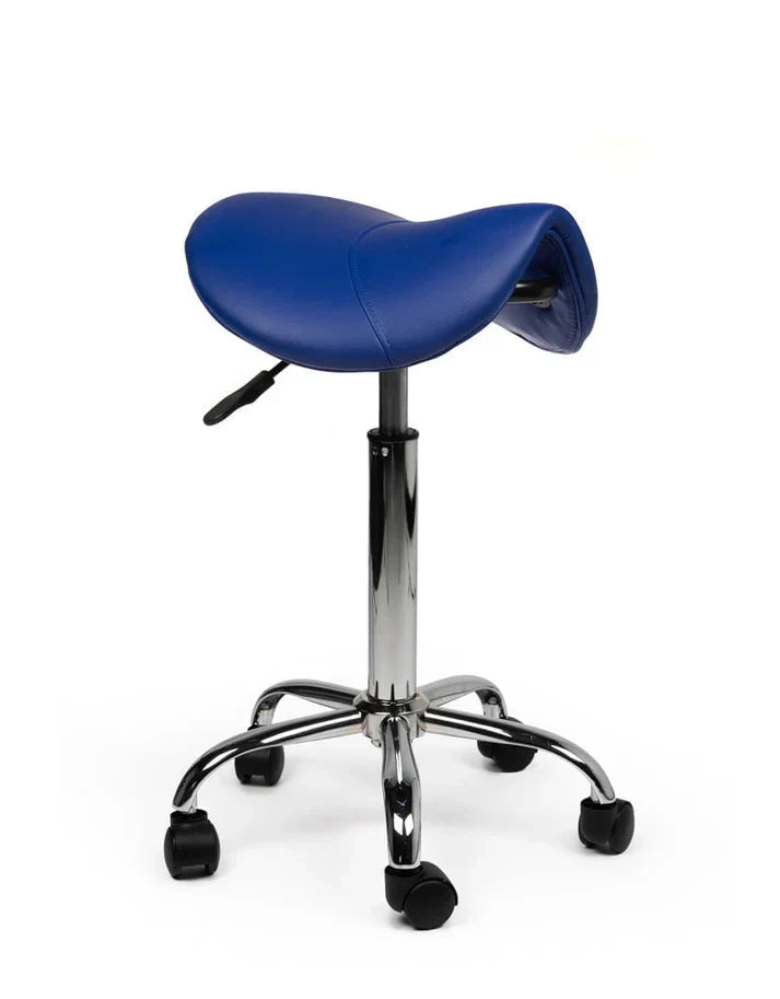 Sattelhocker Blau auf Rollen