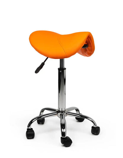 Sattelhocker Orange auf Rollen