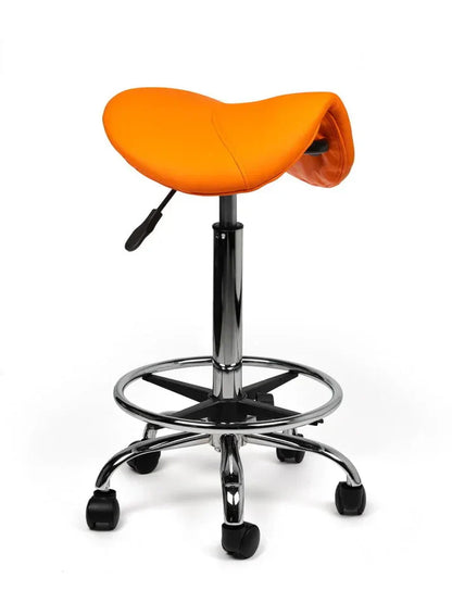 Sattelhocker Orange auf Rollen