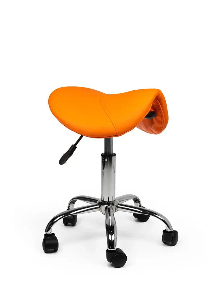 Sattelhocker Orange auf Rollen