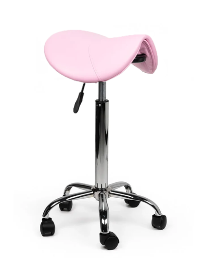 Sattelhocker Rosa auf Rollen