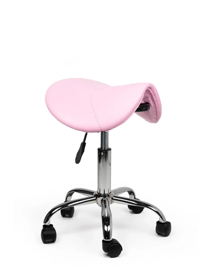 Sattelhocker Rosa auf Rollen